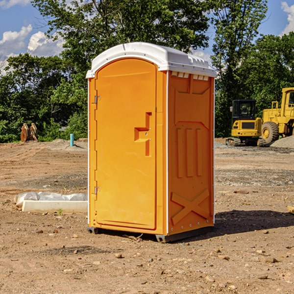 how often are the portable restrooms cleaned and serviced during a rental period in Green Valley Farms Texas